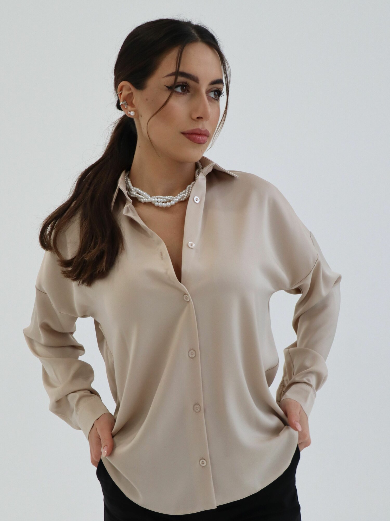 Рубашка Lady Gina атласная — фото 2