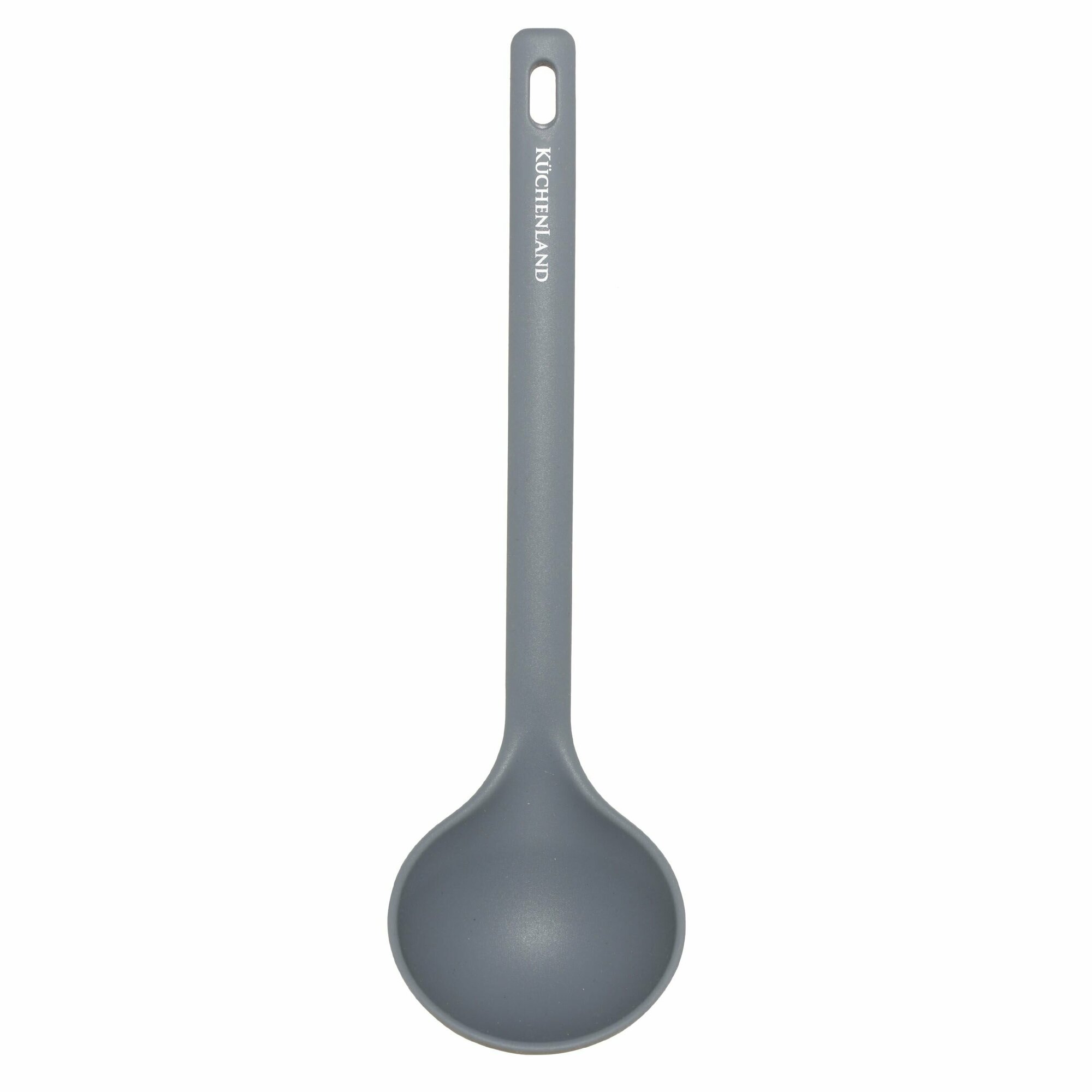 Половник, 30 см, силикон, серый, Grey steel, Kuchenland