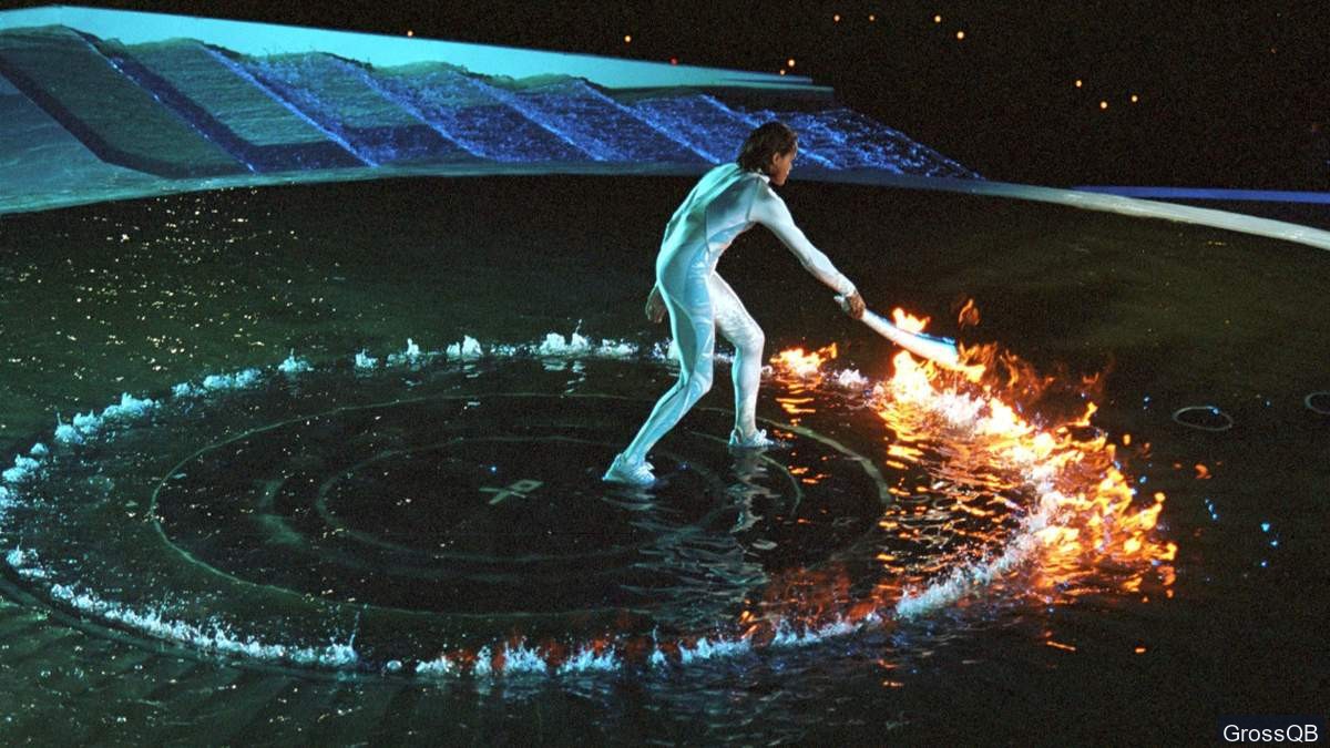 Зажжение олимпийского огня в Сиднее 2000