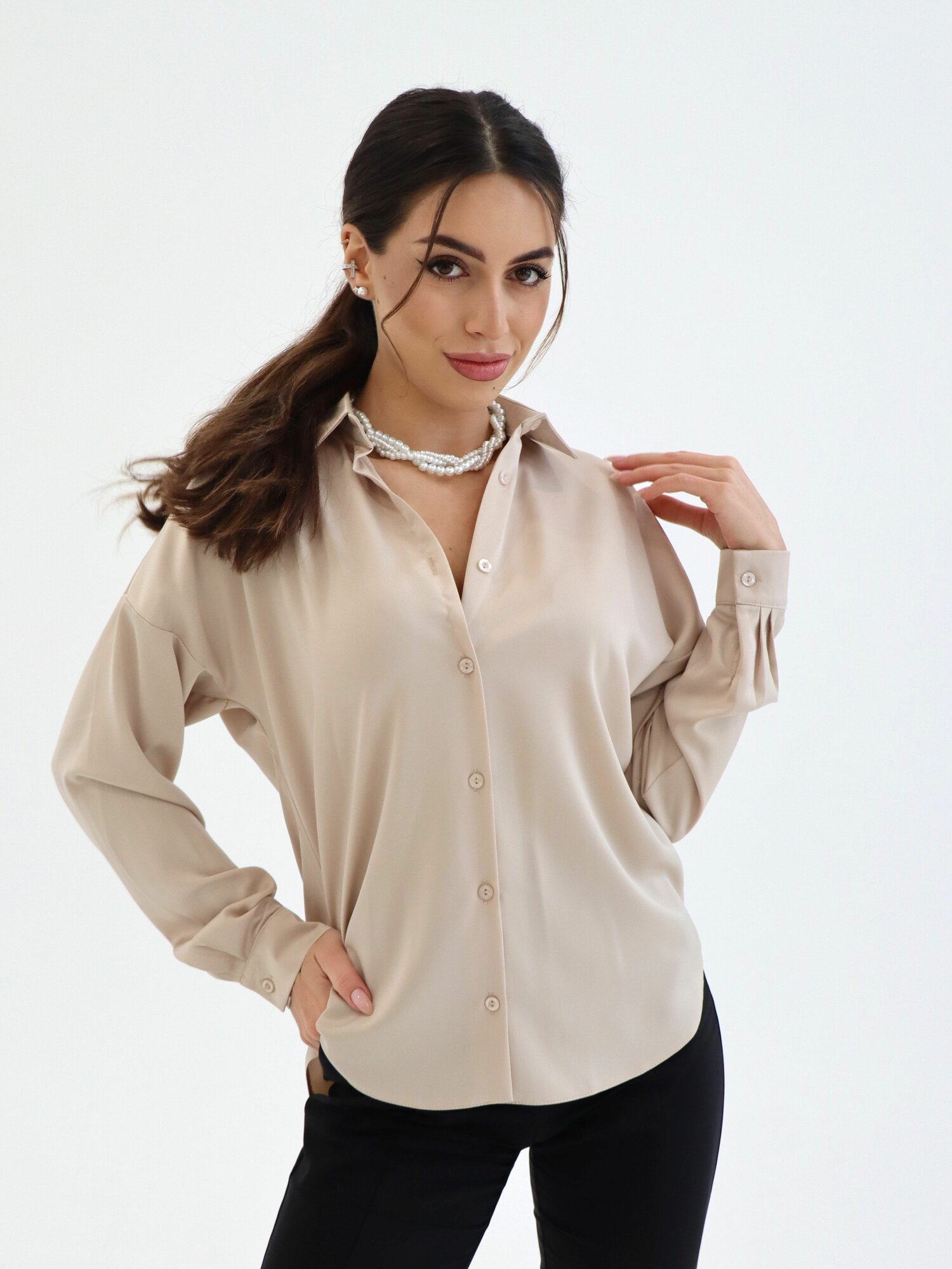 Рубашка Lady Gina атласная