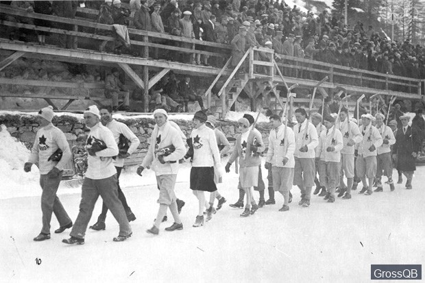 Парад участников олимпийских игр 1928