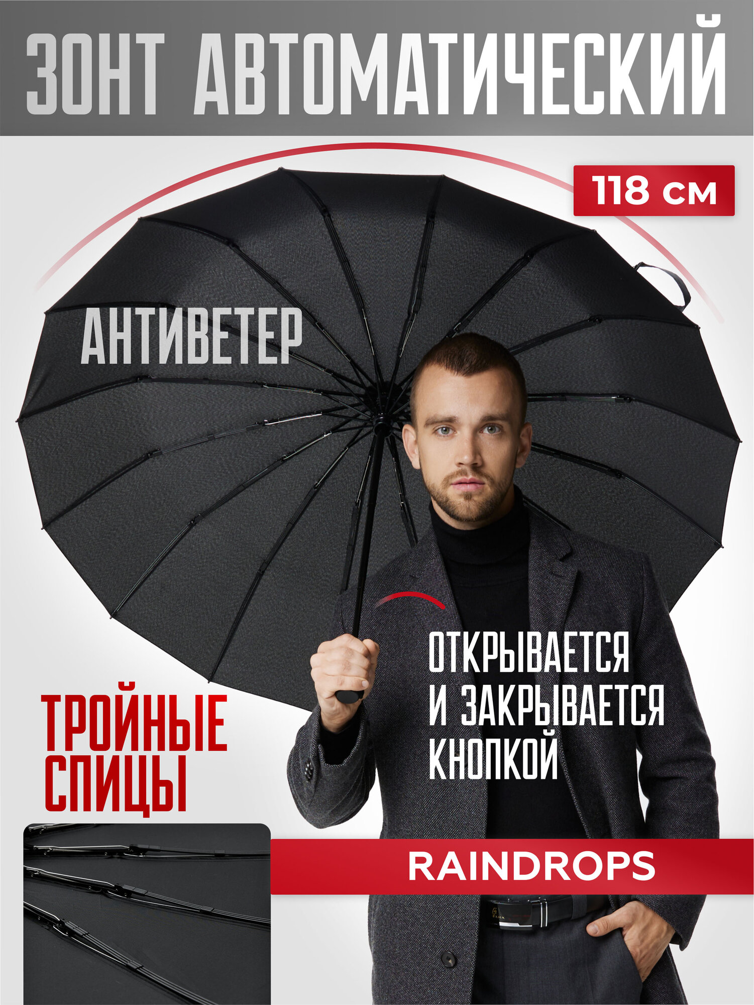 Смарт-зонт RAINDROPS